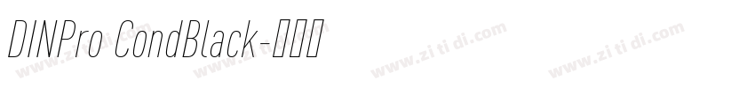 DINPro CondBlack字体转换
